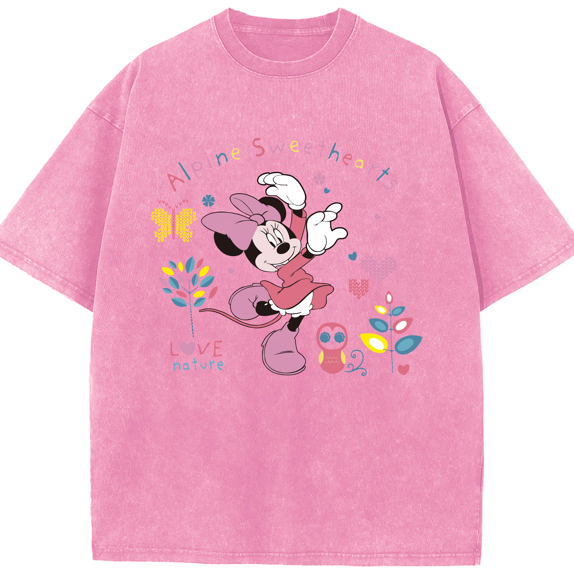 （画像用） ミッキーマウス Mickey Mouse 綿100% ヴィンテージ風 半袖Tシャツ（フロントプリント）